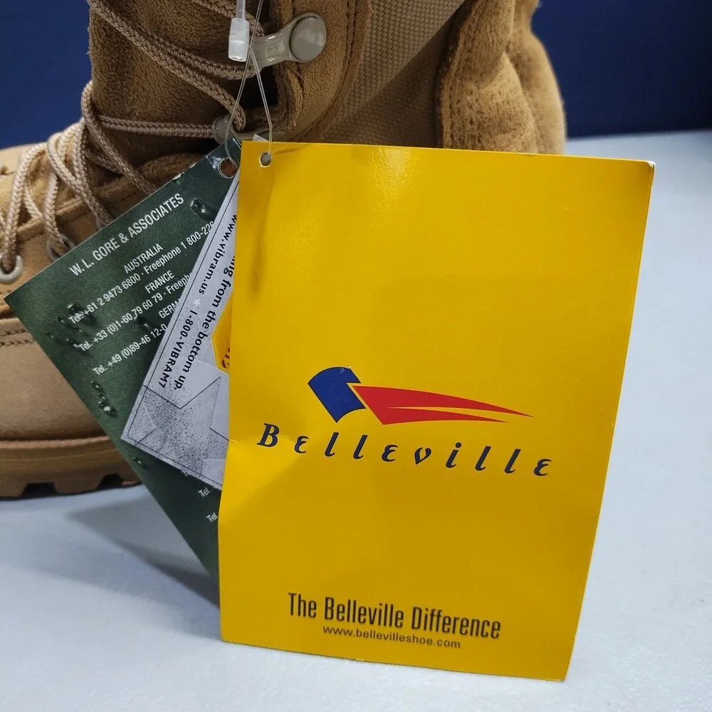 Belleville Infantry Military Combat Boots Unisex M3/W5 Tan Gore-Tex Waterproof